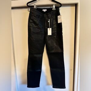 Good American Good Classic Jeans Black Shiny Size 4